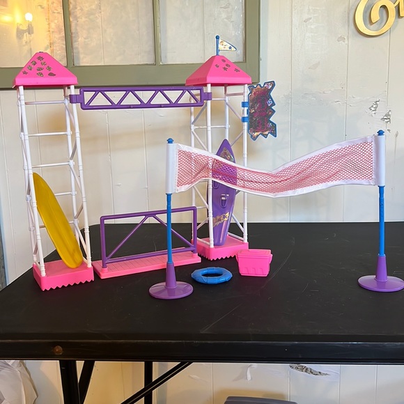 Mattel Other - Vintage 1995 Mattel Barbie Sparkle Beach Volleyball Fun Playset